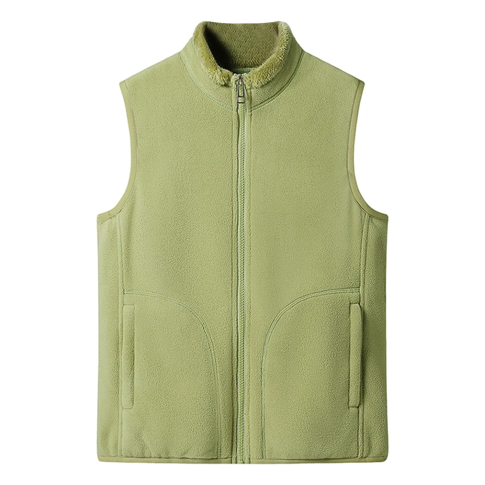 Chaqueta de forro polar sin mangas y chaleco reversible para senderismo 5