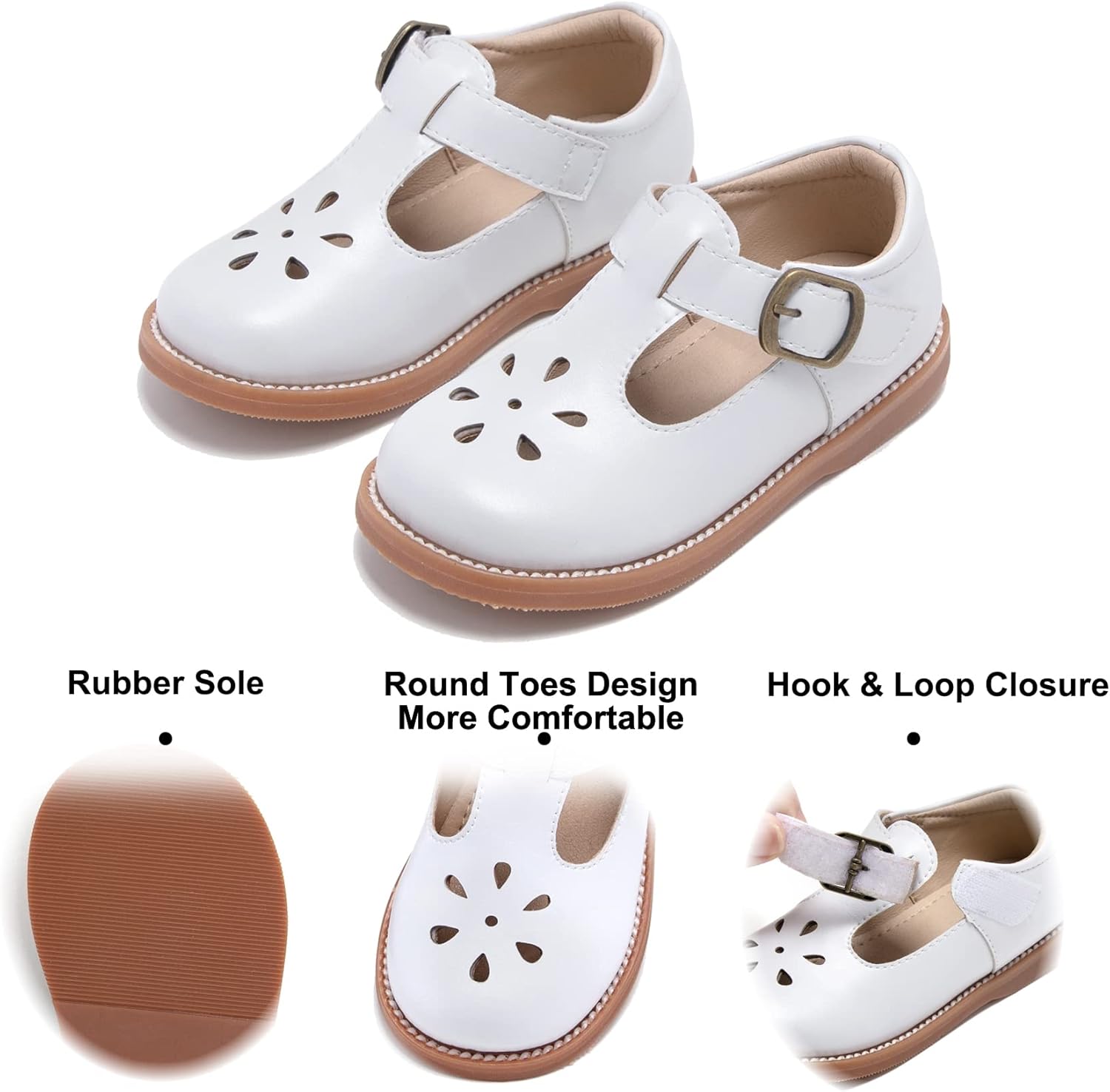 Felix & Flora Toddler Little Girl Mary Jane Dress Shoes - Ballet Flats for Girl Party School Shoes - Image 5