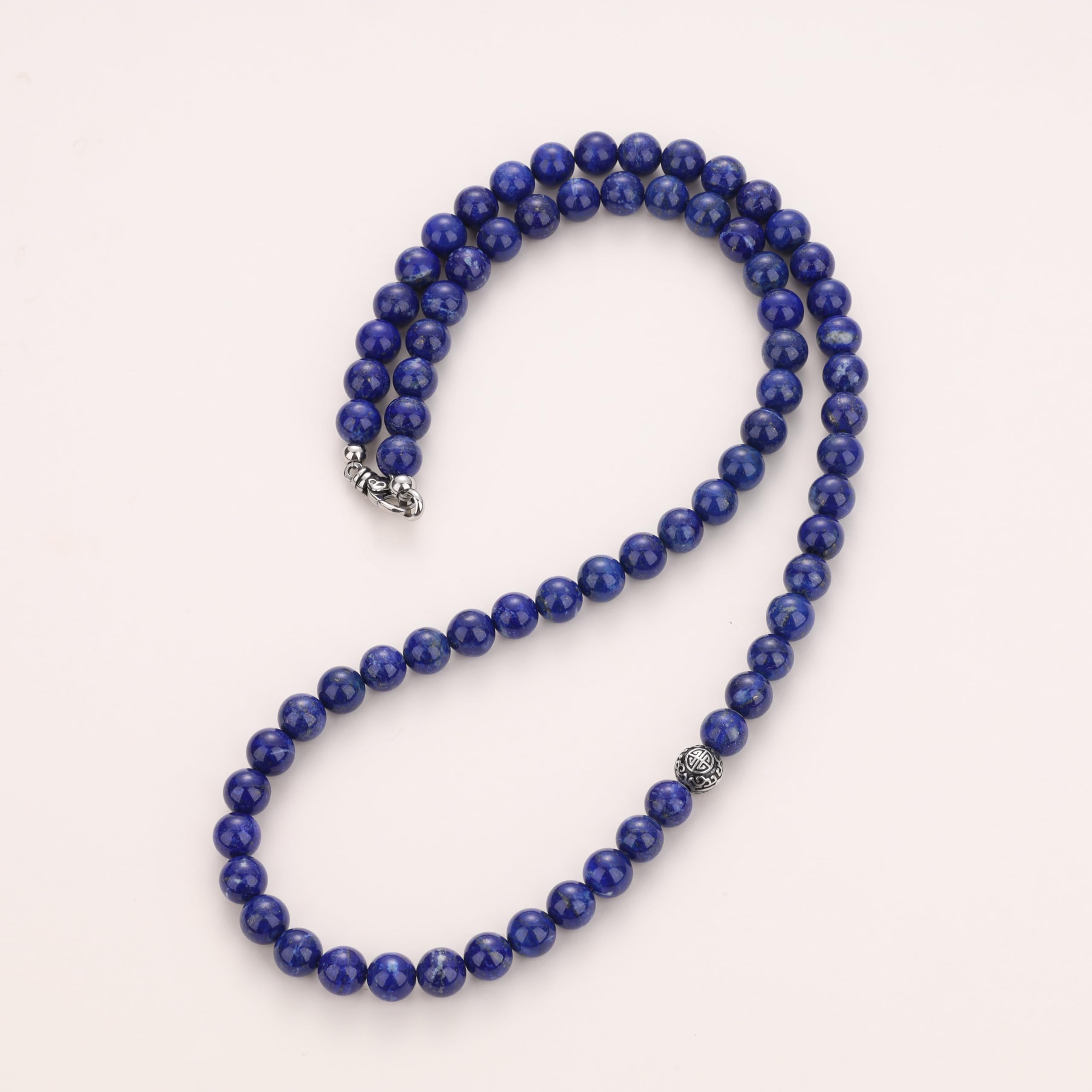 COAI Collana con Perle in Pietre Naturali e Perla Amuleto Shou in Argento