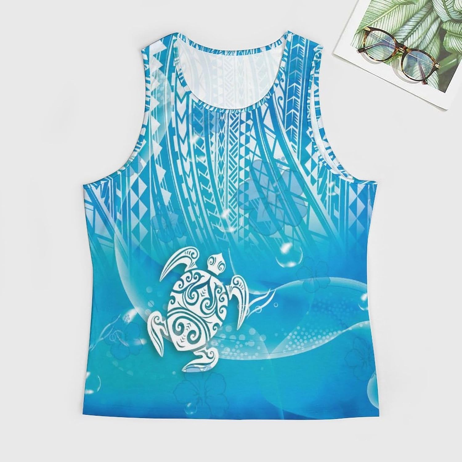 joo meryer Polynesian Tank Top for Men Tribal American Samoa Printed Workout Gym Muscle T-Shirt - Image 3