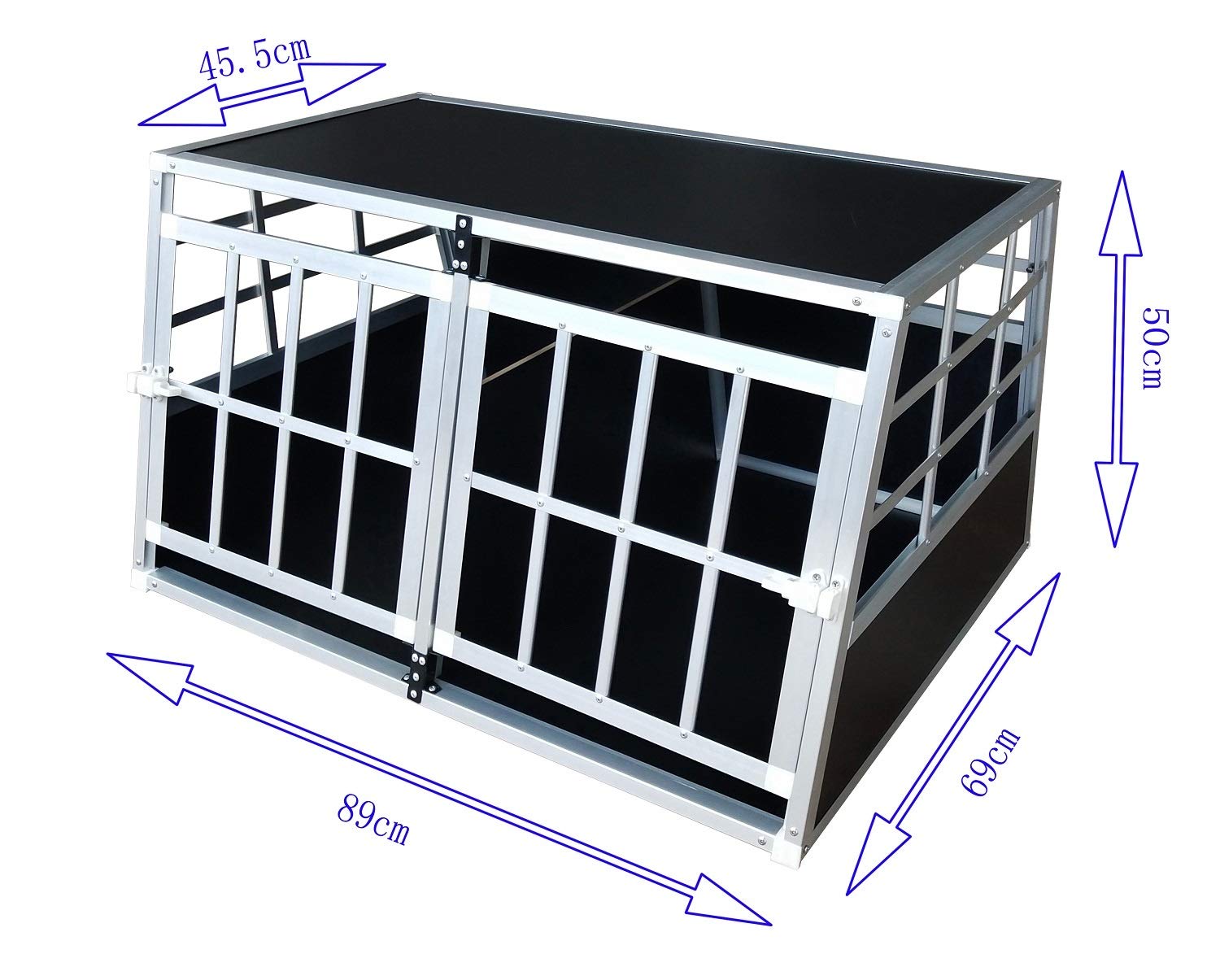 Merschbrock Trade GmbH Transportín L para perros para el coche, caja de viaje, transportín, jaula, caja de transporte