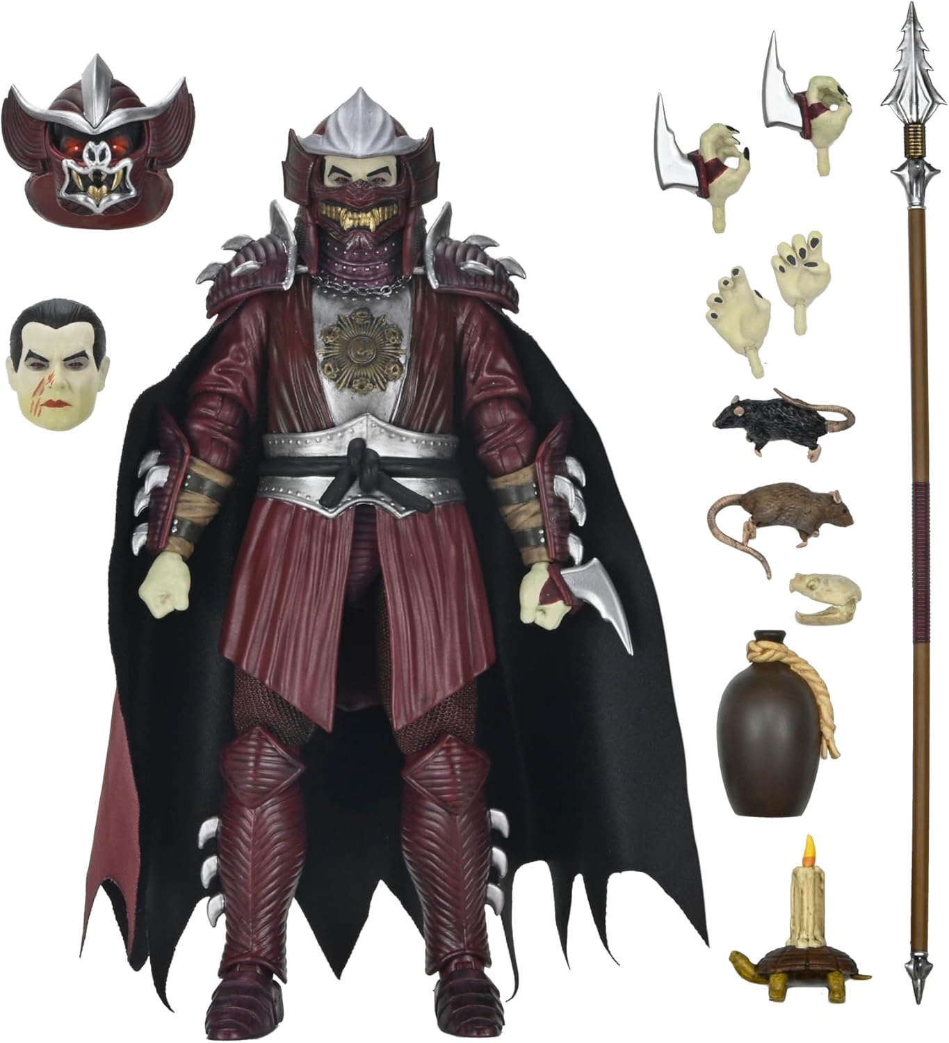 NECA Universal Monsters x Teenage Mutant Ninja Turtles 7" Scale Shredder as Dracula Crimson Figure