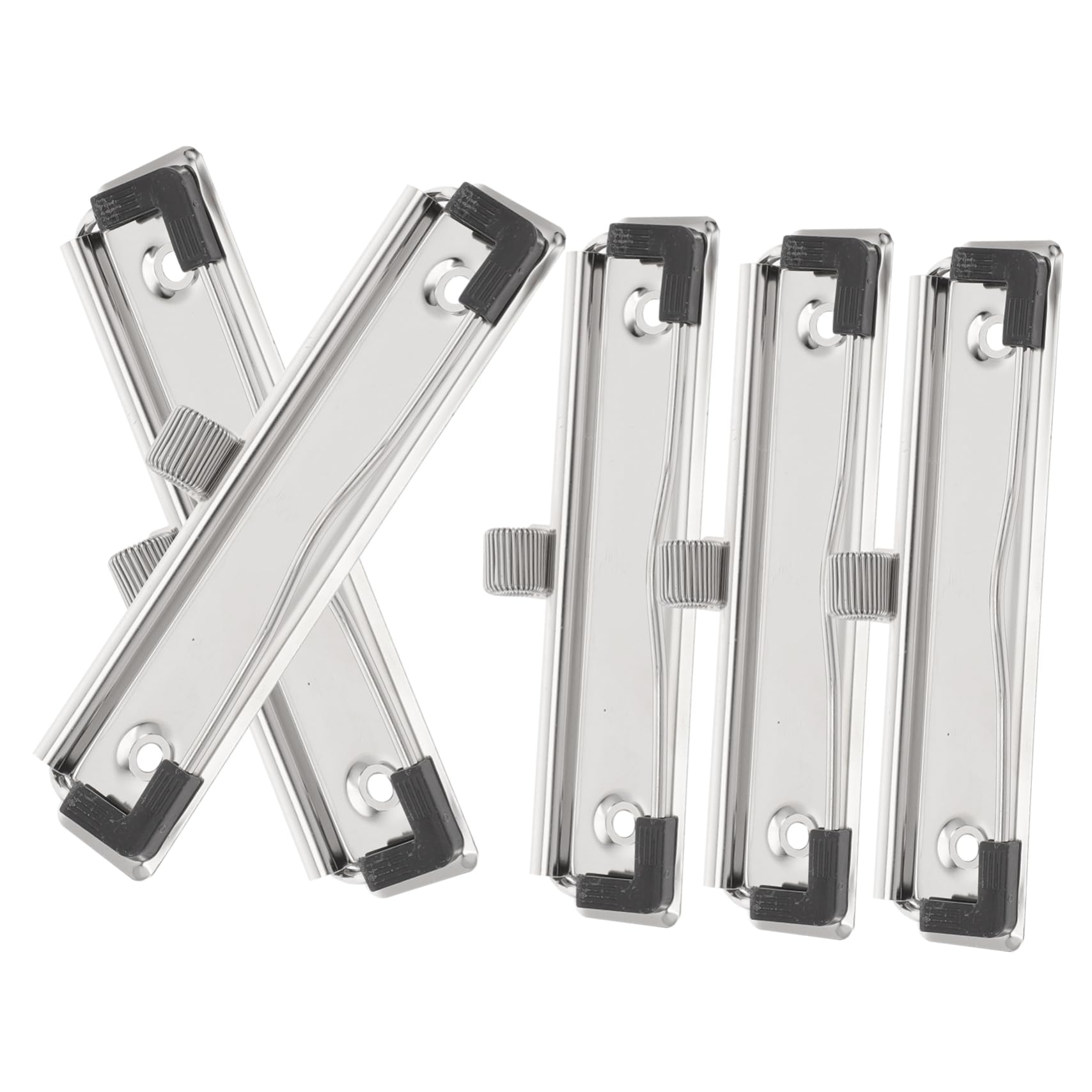 SEWACC Lot de 5 Pinces à Presse-papiers Métal 10 Cm Fixation par Vis Clips pour Organisation Bureau École Usage Professionnel