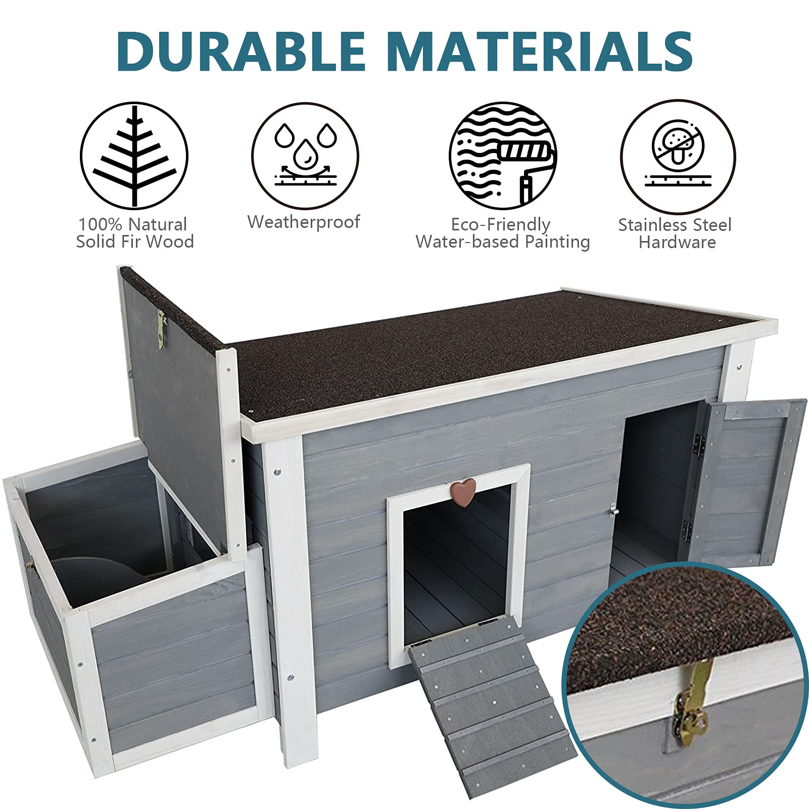 Buy Petsfit Weatherproof Outdoor Chicken Coop with Nesting Box, Outdoor