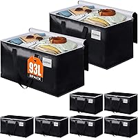 Vista 12 de BlissTotes Bolsas de mudanza, cajas de mudanza resistentes con cremalleras en la parte superior y asas resistentes, bolsas de almacenamiento