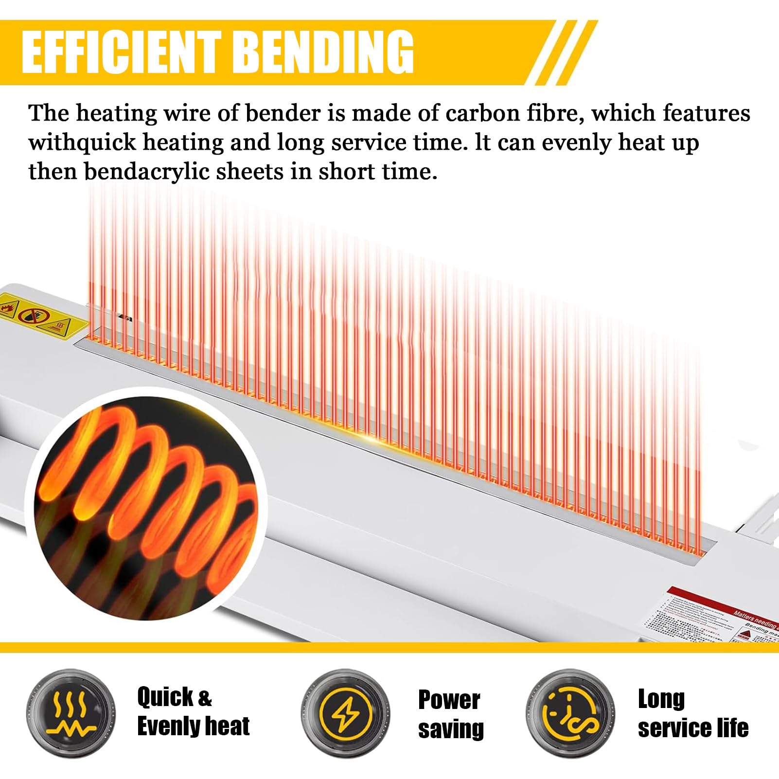 Máquina dobladora de calor acrílica para hacer carteles, calentador manual de tiras con control de temperatura