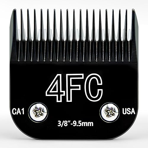 Miniatura 1 de Cuchillas cortadoras de acero desmontables para perros de mascotas, tamaño 4F, compatibles con longitud de corte Andis de 38 pulgadas