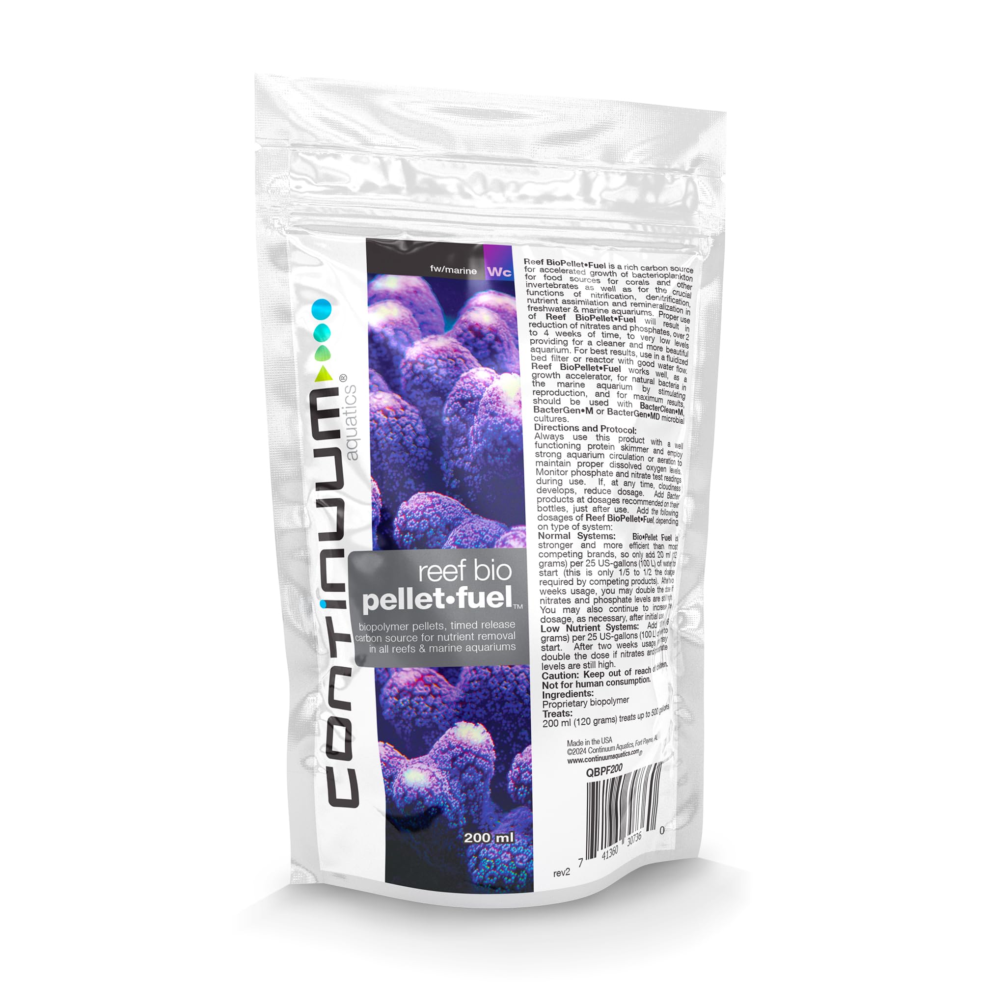 Reef Bio Pellet Fuel – Timed Release Carbon Source for Nutrient Removal in Reef and Marine Saltwater Aquariums