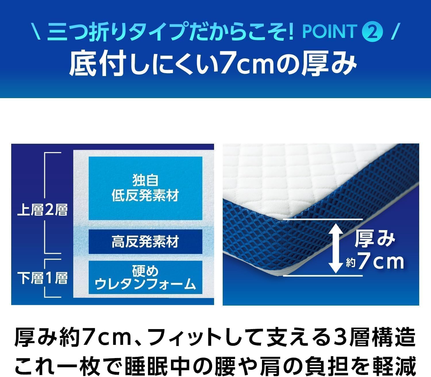Amazon｜【公式】トゥルースリーパー プレミアリッチ 三つ折りタイプ 