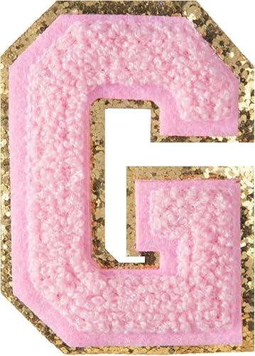 Miniatura 133 de 4 parches de letras de felpilla blanca, parches termo-adhesivas de 2.2", parches de letras de felpilla para ropa (M)