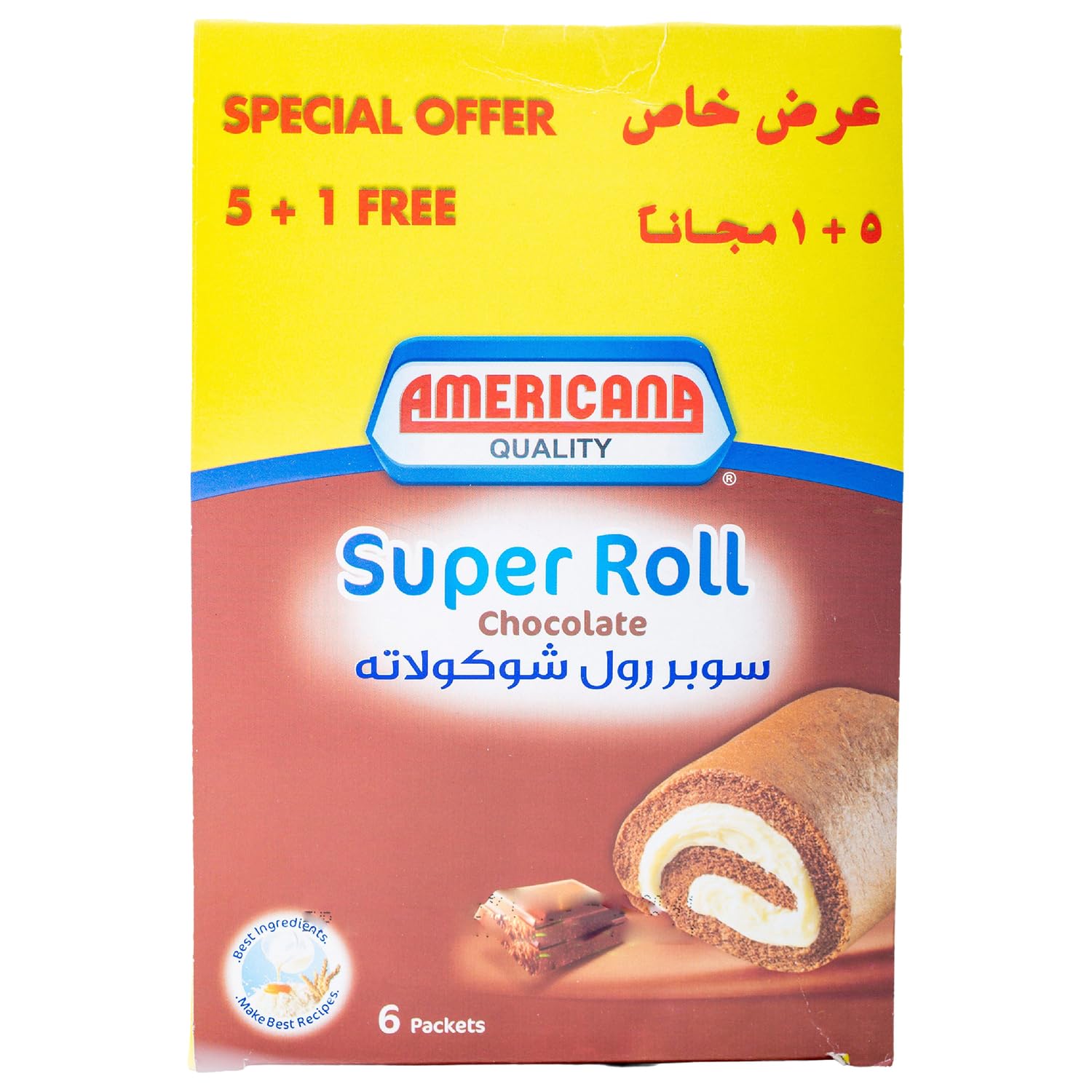 Americana Super Roll Chocolate, 60 g, 5+1