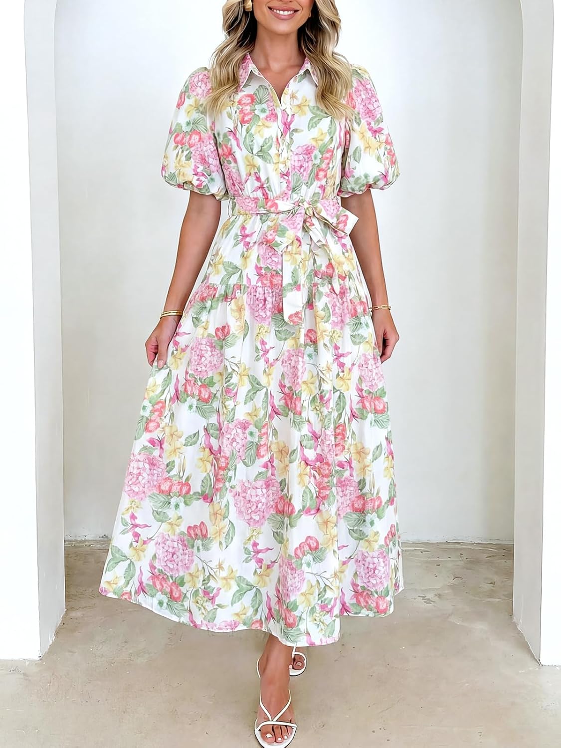 Sissyaki Women's Floral Maxi Dress 2026 Summer Spring Wedding Guest Dress - Image 3