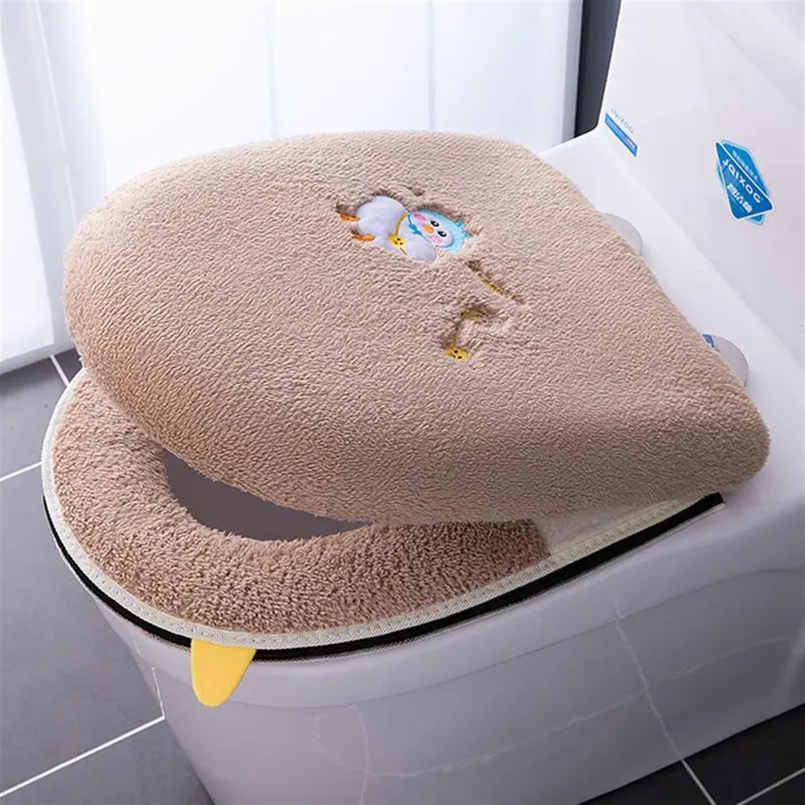 Housse de siège de toilette douce 2 en 1 : l'excellence du confort thermique d'hiver