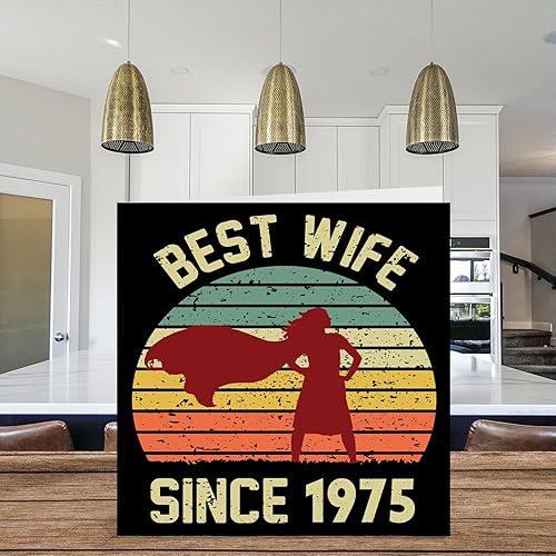 Miniatura 3 de Tarjeta del 49 aniversario para esposa de parte del esposo  La mejor esposa desde 1975  Regalos con texto en inglés "I Love You", tarjetas de