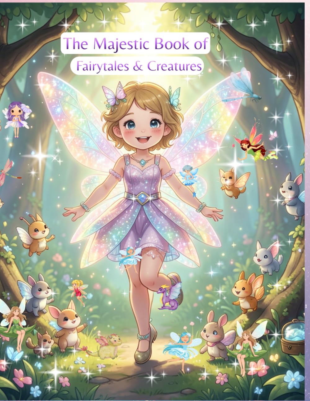 The Majestic Book of Fairytales & Creatures: Whimsical Worlds to Color and Enchanting Fairytale with Magical Creatures for Kids. Stress-Free Fun for Babies and Kids.