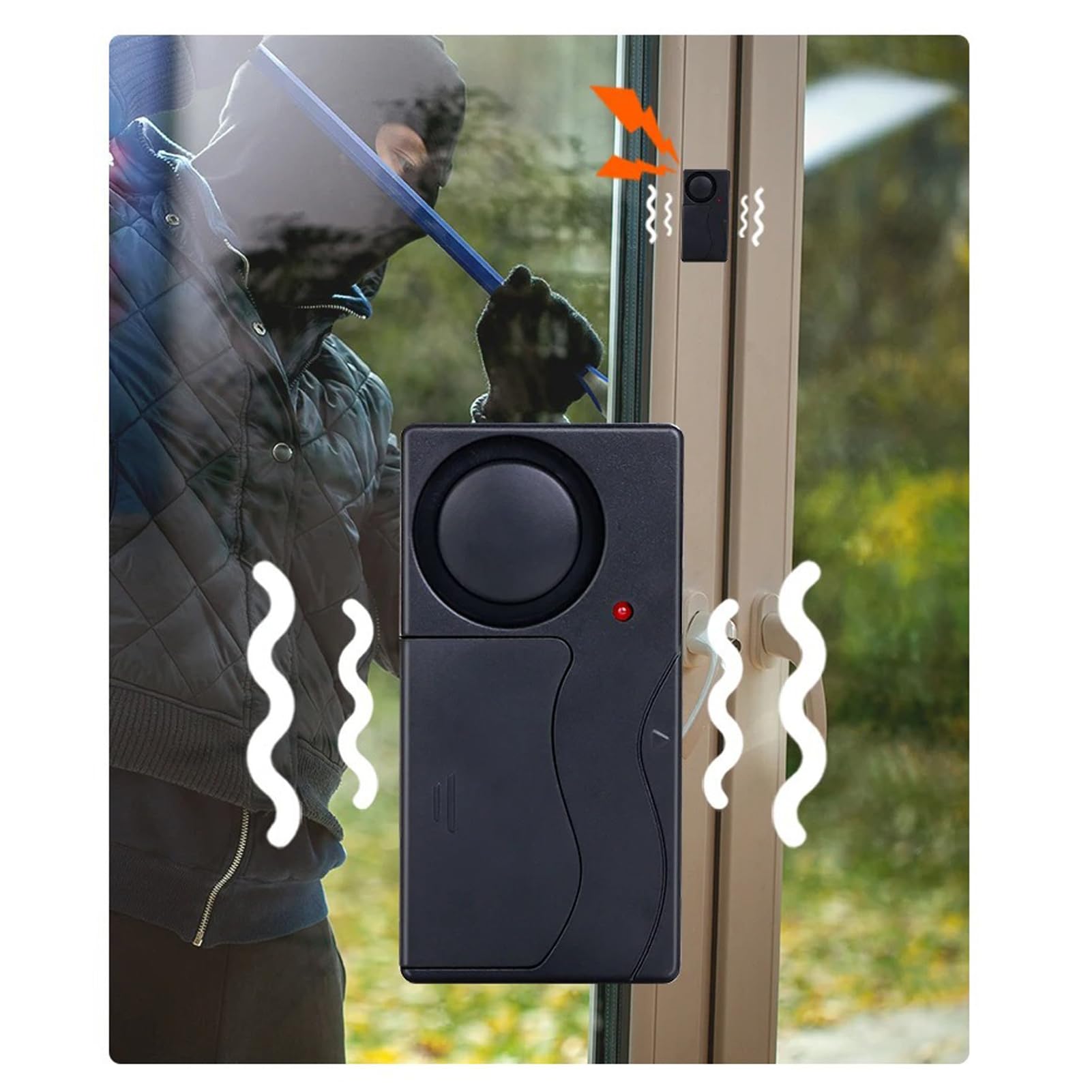 Mengshen Lot de 3 détecteurs de mouvement anti-vol 110 dB - Sensibilité forte - Réglable - Système de sécurité pour porte, fenêtre, vélo, moto, maison