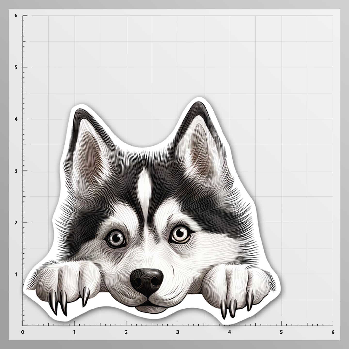 Dog Peeking Sticker Decals - 20 Pet Breeds - Cute Car Window and Bumper Stickers - 5 Inch Vinyl Waterproof Dog Lover Decals (Siberian Husky) - Image 6