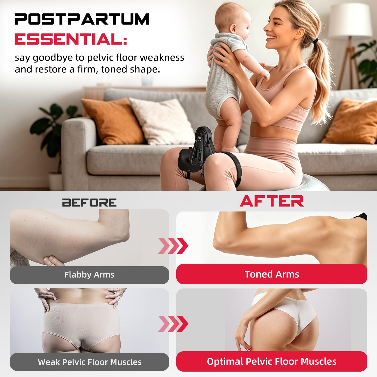 WixbFyn Attrezzo Interno Coscia e Pavimento Pelvico Kegel per Uomo e Donna, Display LED, Resistenza Regolabile 0–61Kg, Glutei e Cosce Tonificazione, Allenamento a Casa, 360° Training Thigh Master