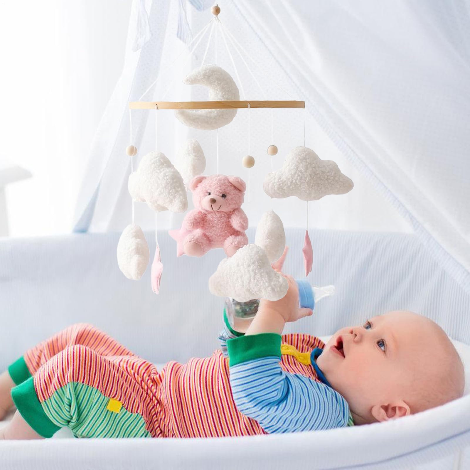 Mobile Bambino Romantico, Giocattolo sensoriale estetico, Sospendibile, | Mobile Baby Con Stelle Per Camera Da Letto Soggiorno Parete Finestra Soffitto Ragazzi Ragazze Età