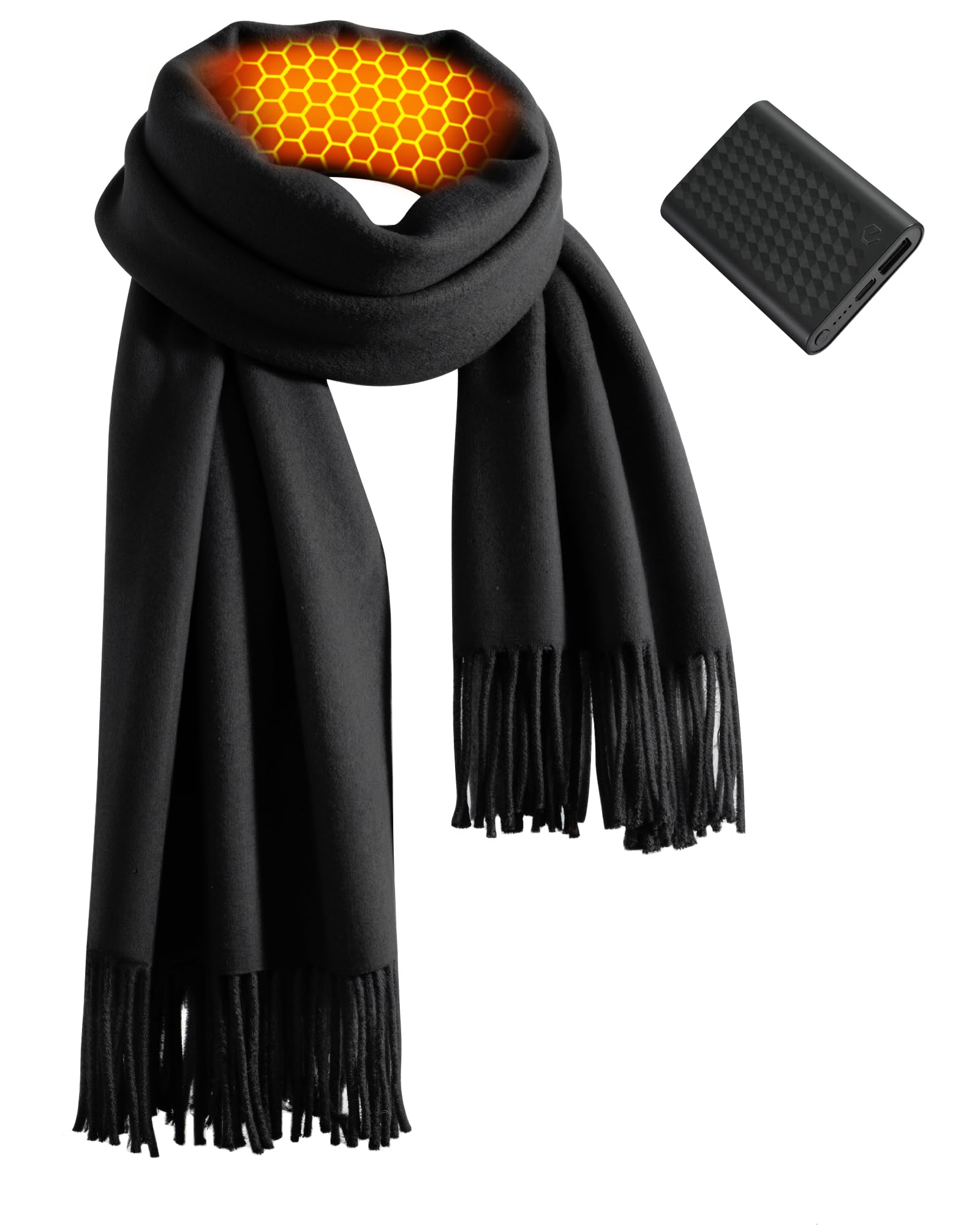 Wulcea Graphene Heated Scarf For Women 5V2A 6000mAh Fast Charge Large Capacity