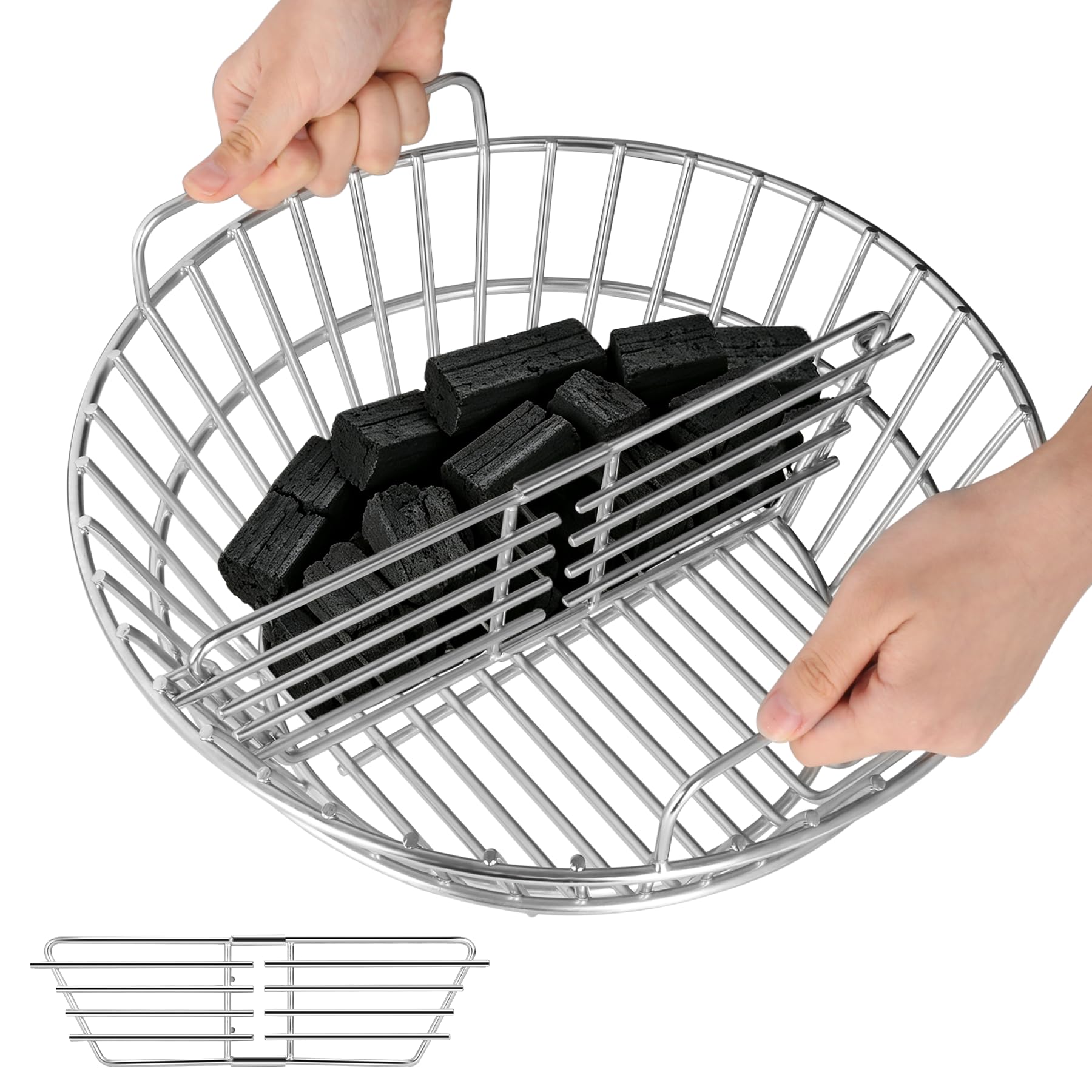 Big Green Egg Charcoal Basket - Stainless Steel -1