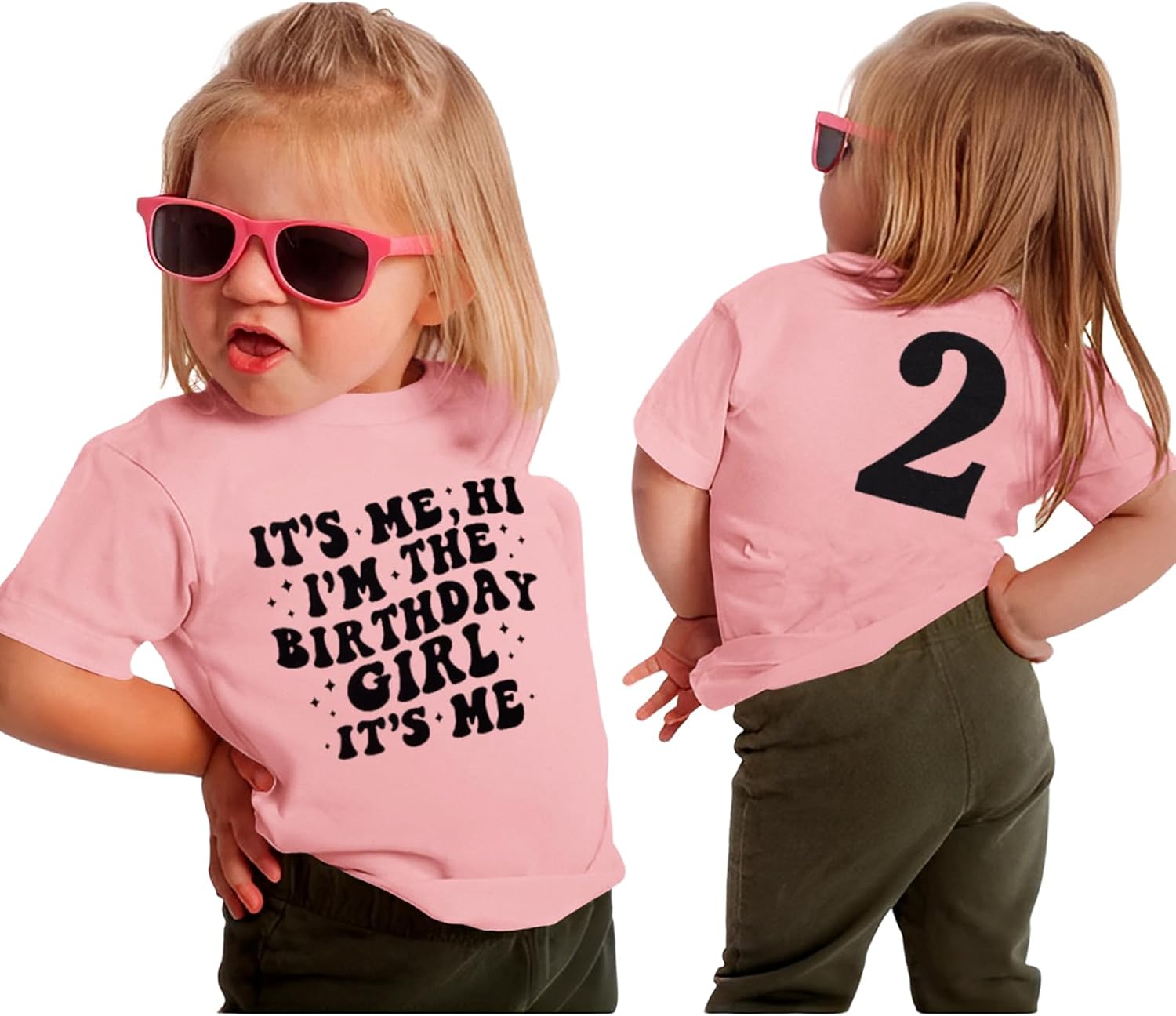 It’s Me I’m The Birthday Girl Shirts Kids Toddler Baby Girls Birthday Tees T-Shirt Party Outfits Tops 1-12 Years