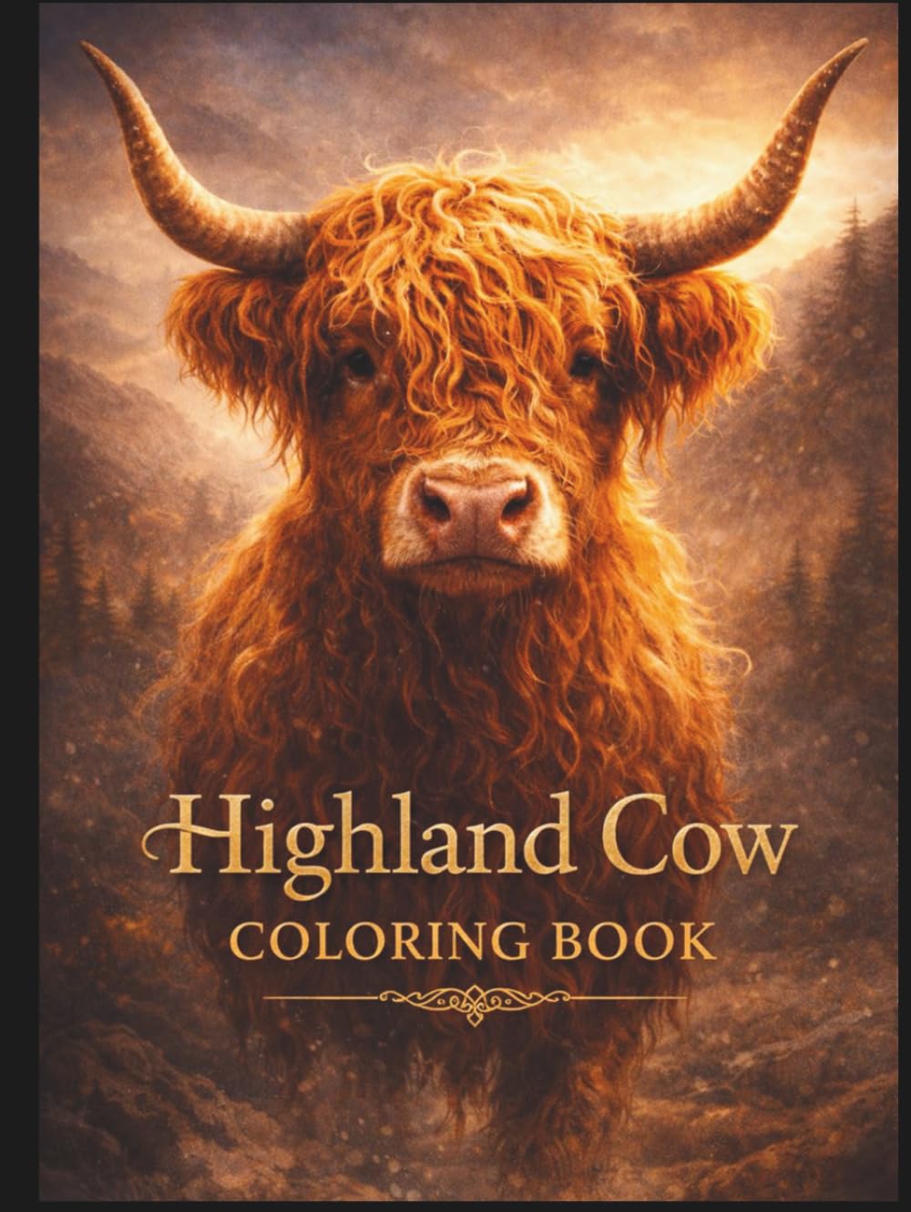 Highland Cow Coloring Book for Adults: Intricate Scottish Cattle Designs for Stress Relief: 50 Realistic & Mandala Illustrations for Mindfulness | ... & Men | Premium Matte Edition (8.5" x 11")