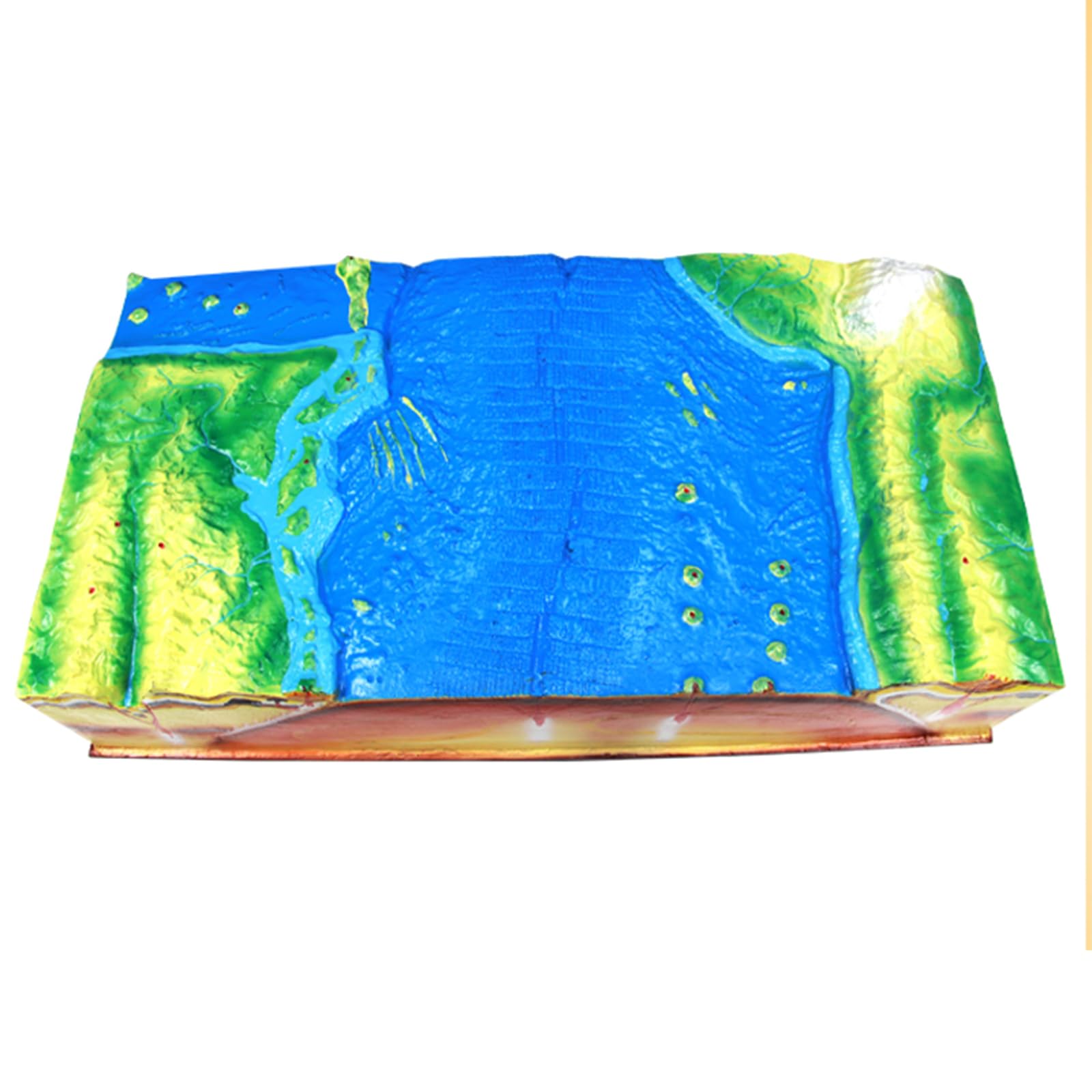 YRQMGSF Plate Tectonic Model - Surface Morphology Model- for Geoscience Geological Crustal Movement Teaching Model,Blue,60cm