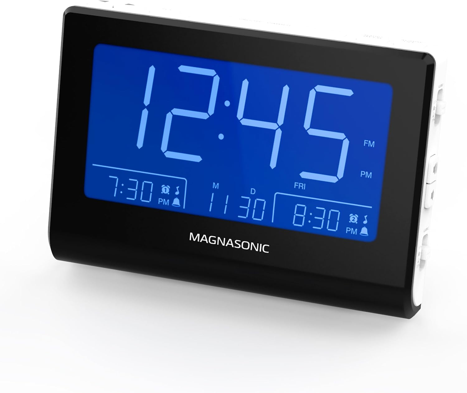Magnasonic Alarm Clock Radio with Battery Backup, Dual Gradual Wake