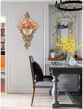 European-Style Resin Wall Mount Vases for Living Dining Room Table Centerpiece Bedroom Office Hotel Home Decoration