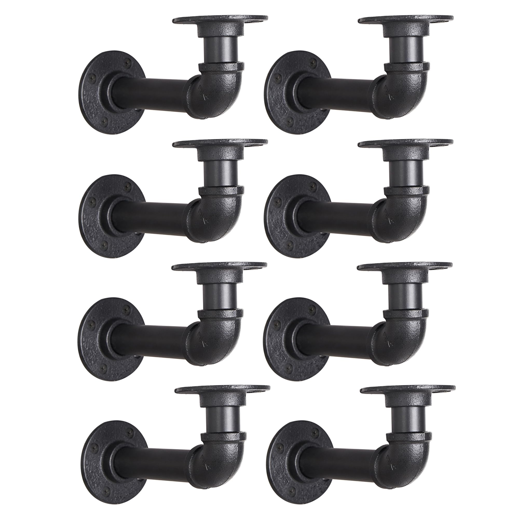 YCCO Industrial L Pipe Shelf Brackets - shelf brackets and supports | Mubboo