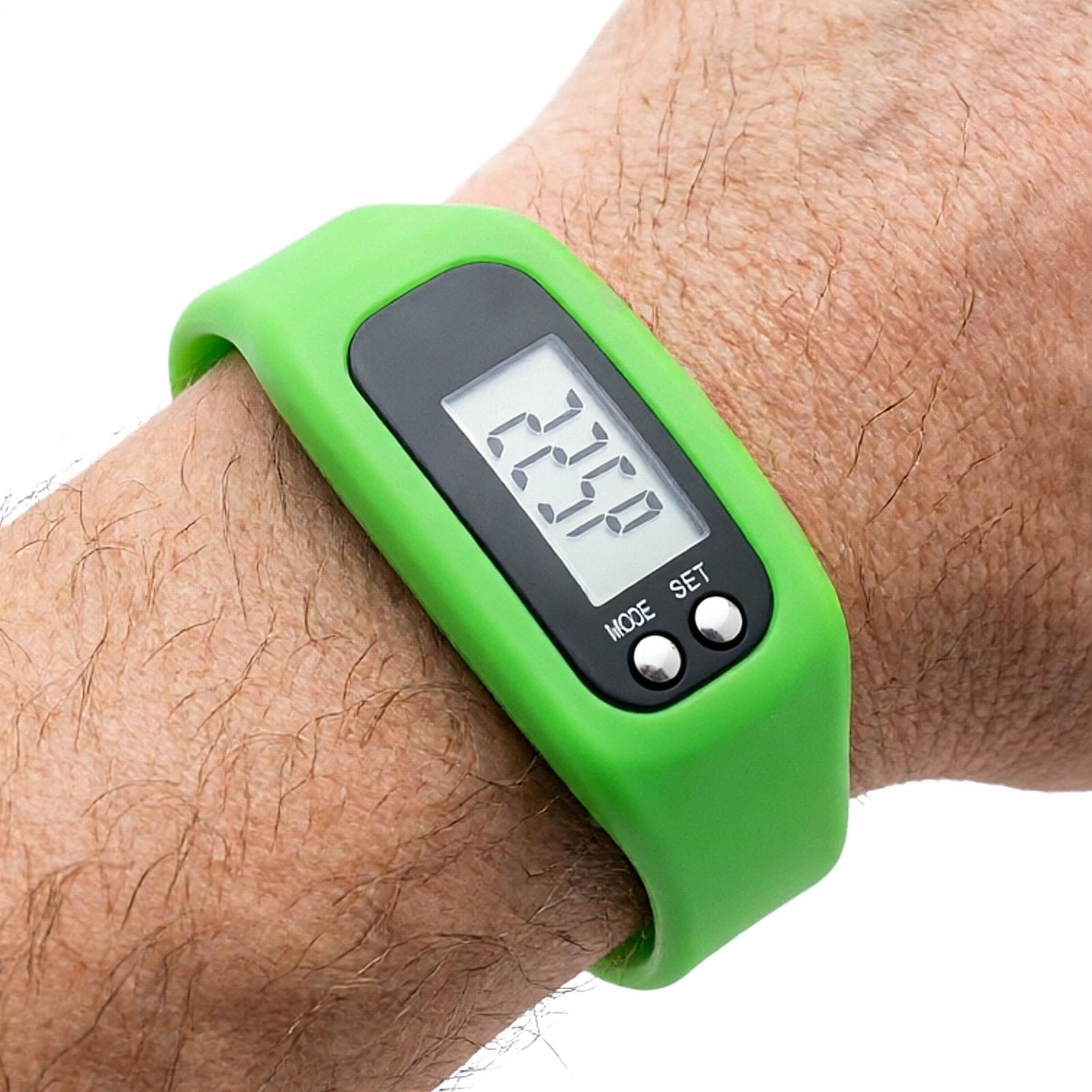 Step Counter - Pedometer Record Bracelet | Walking Step Counter Watch, Fitness Activity With Calorie Monitor, Large LCD Display, Lightweight Silicone Band For Running Workout Exercise