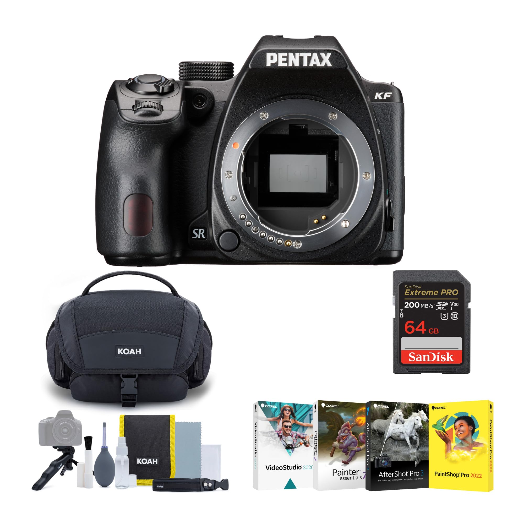 Amazon.com : Pentax KF DSLR Camera Body (Black) with Accessory Kit