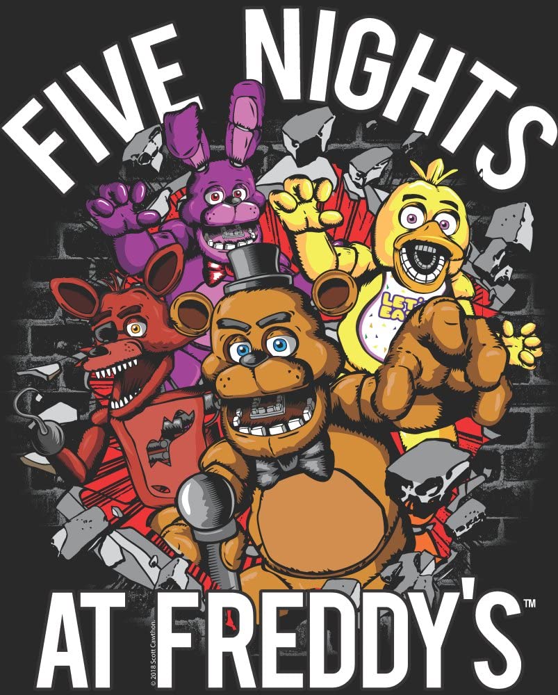 Five Nights at Freddy's Breaking Walls Jungen-T-Shirt, Schwarz
