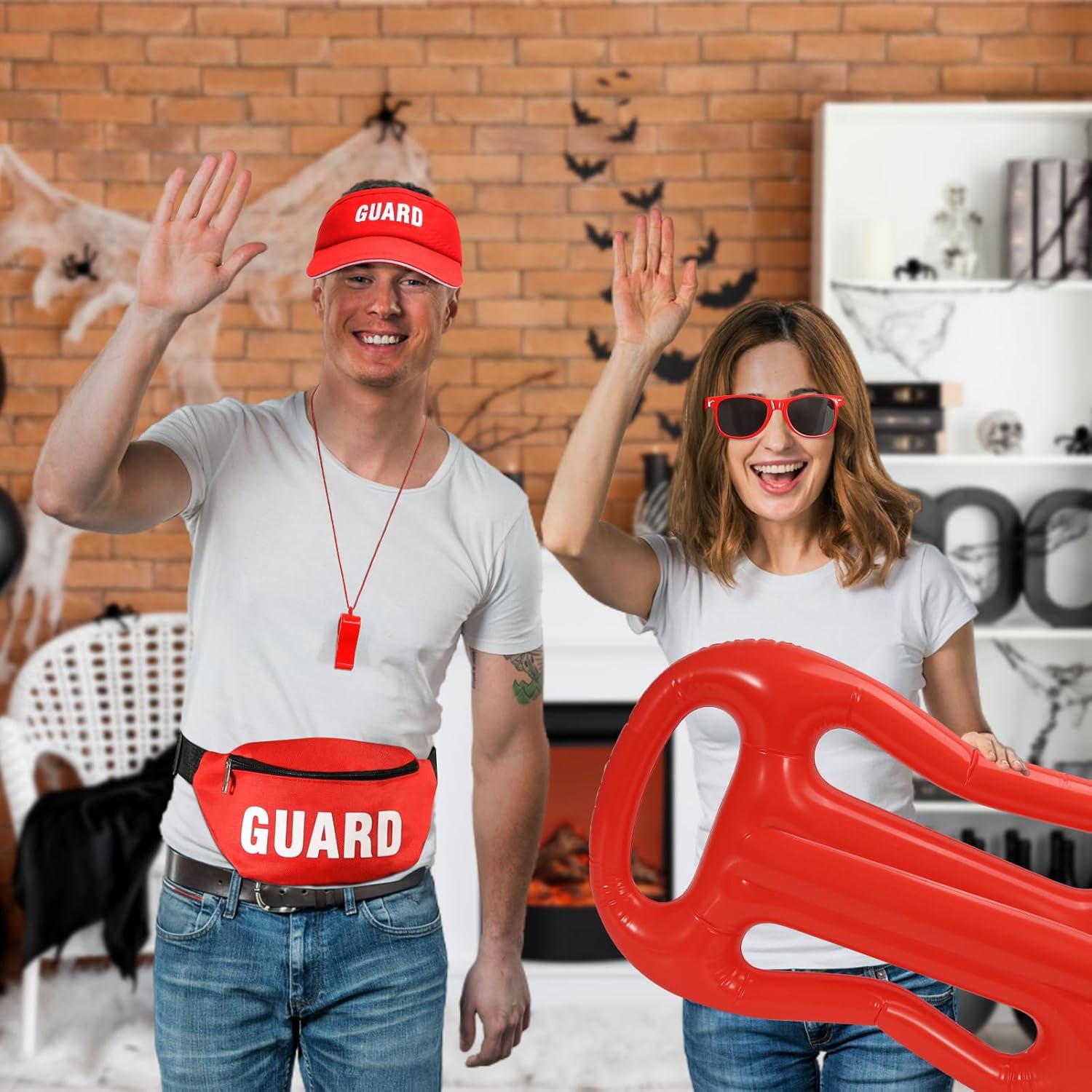 TTQ 6Pcs Guard Costume Set Include Guard Hat Fanny Pack Sunglasses Inflatable Float Whistle with Lanyard and Keychain - Image 6