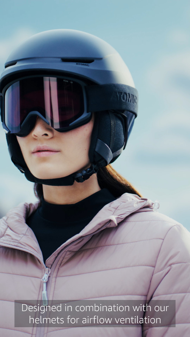 ATOMIC SAVOR Skibrille - Black - Komfortabler Live Fit Rahmen - Klare Sicht durch Flash Scheibentechnologie