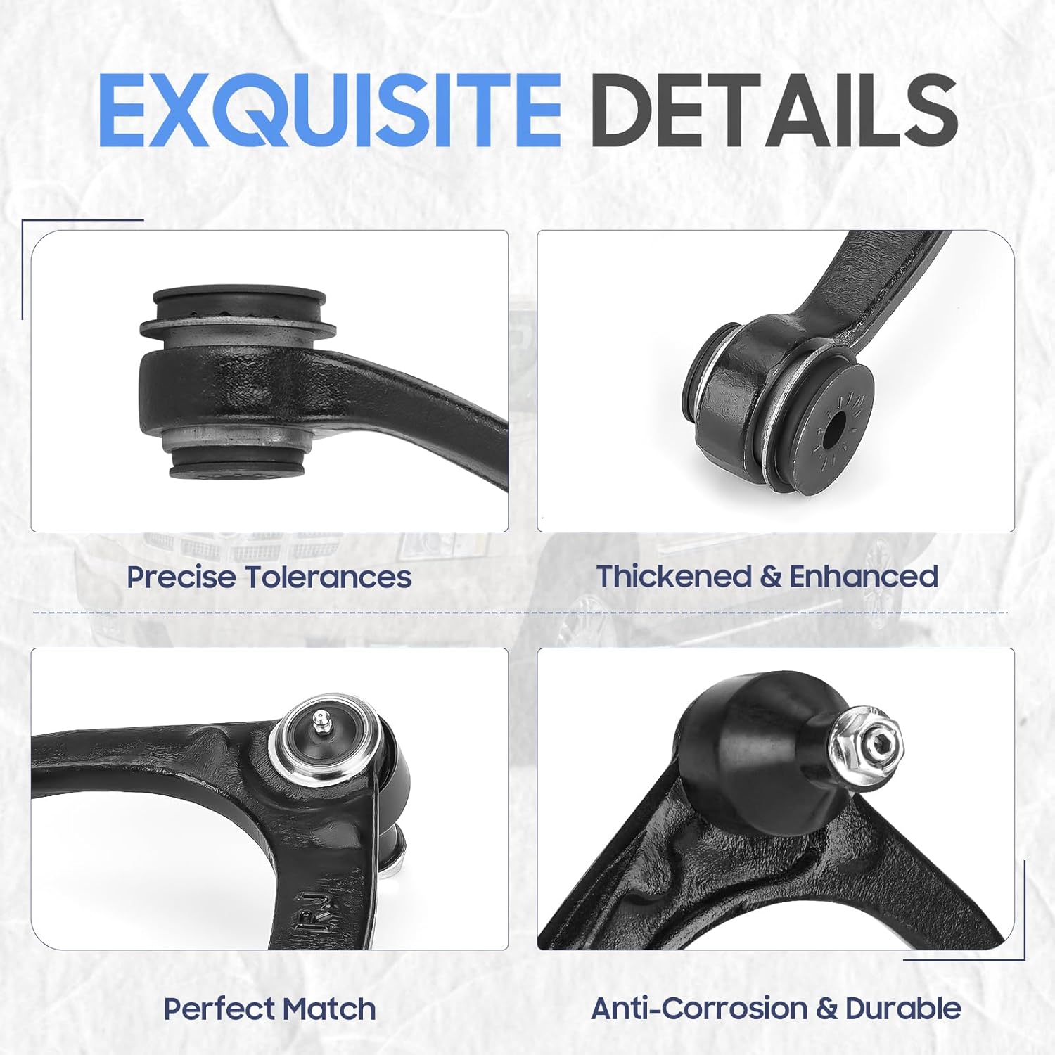 RK80670 Front Right Upper Control Arm w/Ball Joint Suspension Kit Forged Steel Replacement for 2007-2017 Cadillac Escalade ESV/EXT,Chevrolet Silverado/Avalanche/Suburban/Tahoe1500,GMC Sierra/Yukon XL