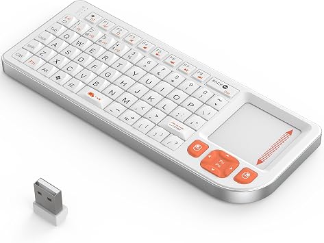 K809 Mini Keyboard with Touchpad, High-End Aluminum Alloy Frame,2.4G+BT