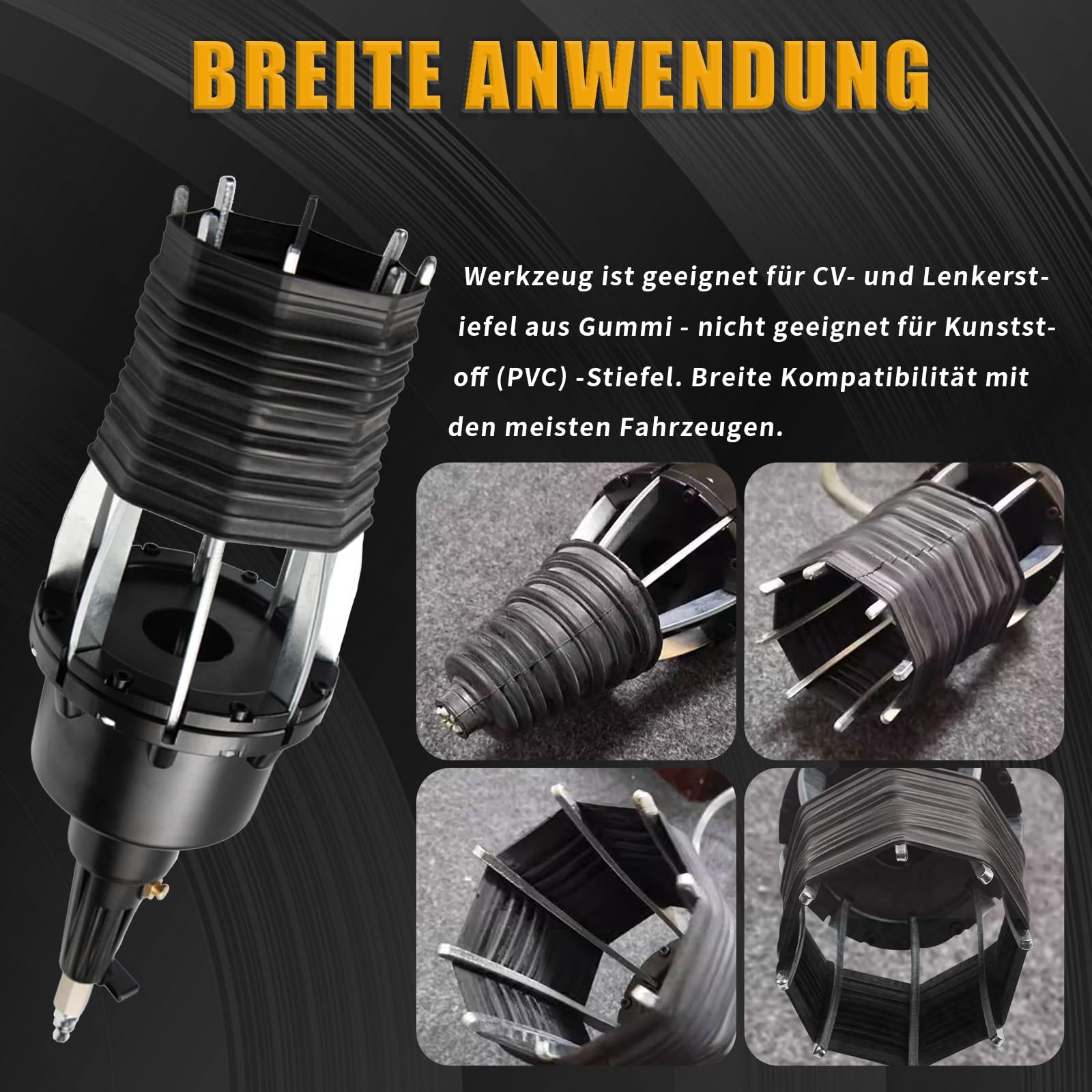 Expandeur Soufflet de Cardan, Expandeur de Soufflet Outil Ecarteur Soufflet de Cardan Métal ABS Pneumatique 72‑130 Psi Arbre de Transmission Universel Extenseur de Soufflet CV