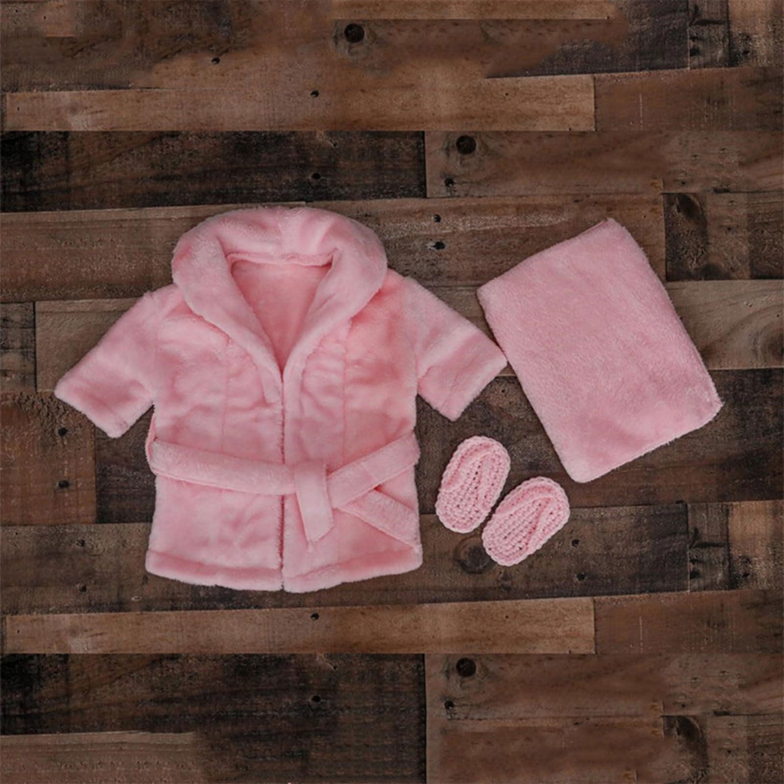 Juego de albornoces para fotos de bebé recién nacido con toallas para niños y niñas de 0 a 6 meses, color blanco
