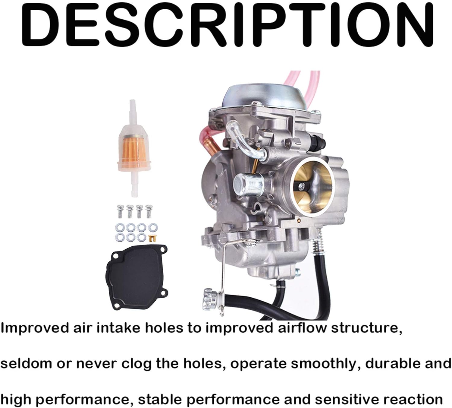 waltyotur Carburetor Carb Replacement for Suzuki King Quad 300 1994-1998 LTF4WDX 1999 LTF300F 4x4