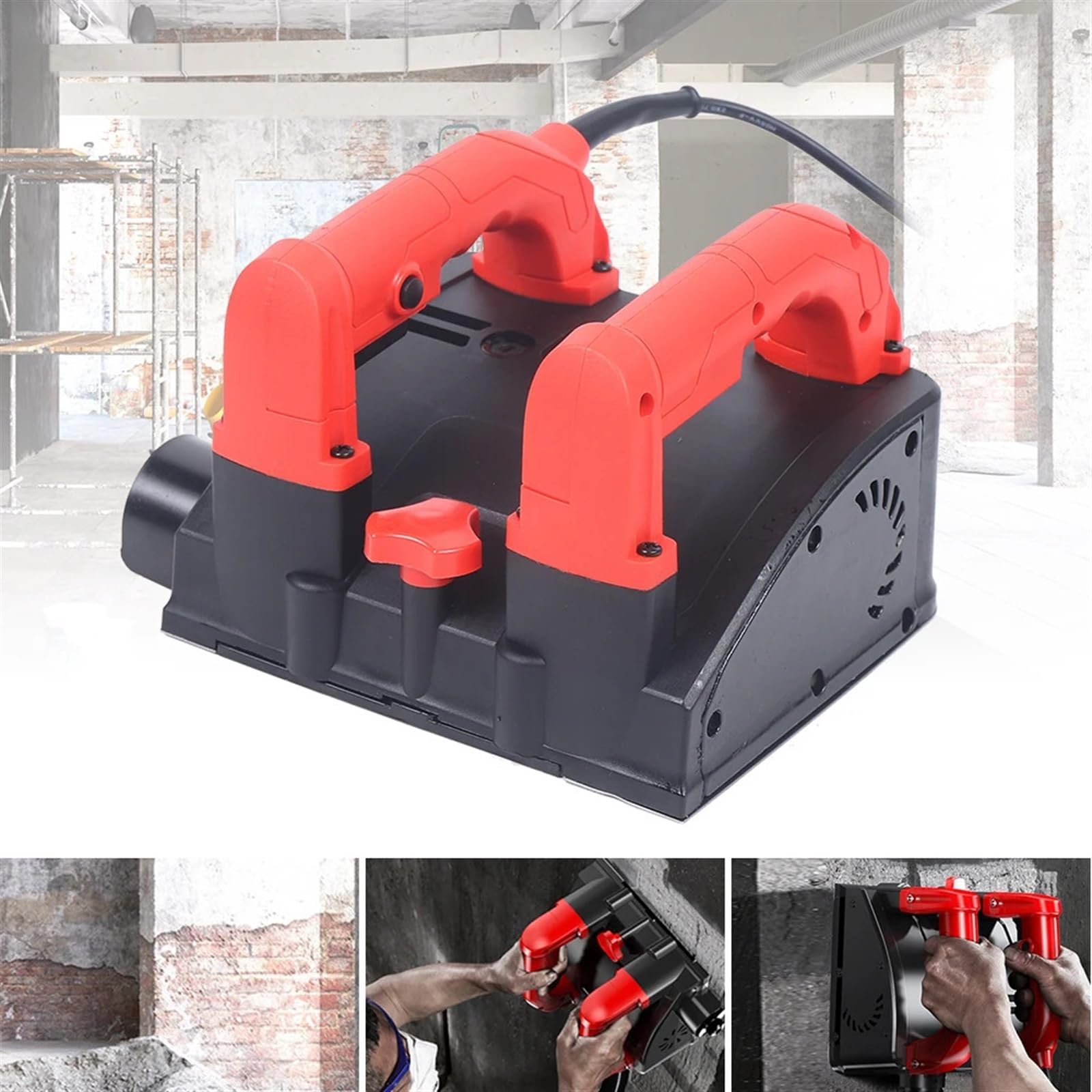Elektryczna strugarka szlifierka 1200 W Maszyna do betonu Zestaw łopat ściennych 3000 obr./min, Smooth-Cut Pro
