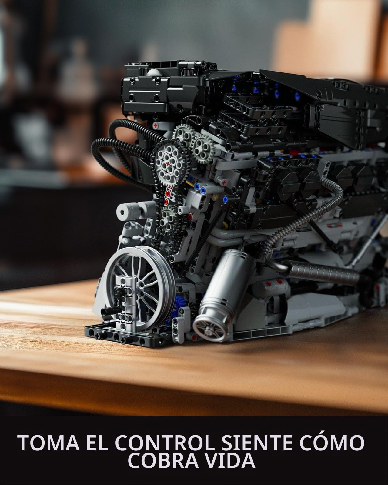Nifeliz Maqueta de Motor L6 para Adultos, Tecnología Motor Kit de Construcción, Regalo Coleccionable para Hombres y Mujeres (2,820 Piezas, NF10316) | Modelo avanzado de motor de coleccionista, juguete educativo de ciencia física para adultos, exhibición e