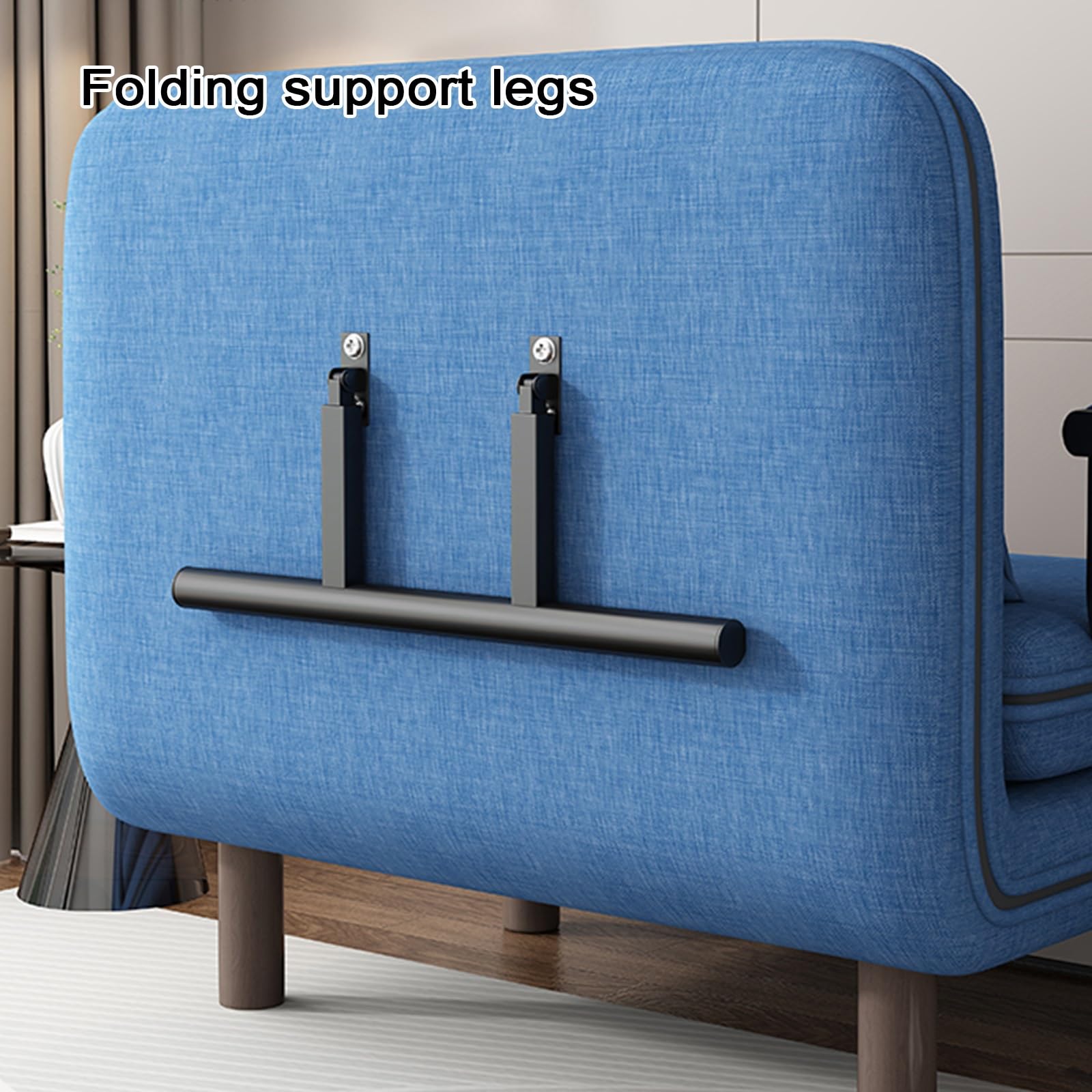 Klappsofa mit Schlaffunktion Modern Baumwoll- und Leinenstoff Ergonomie