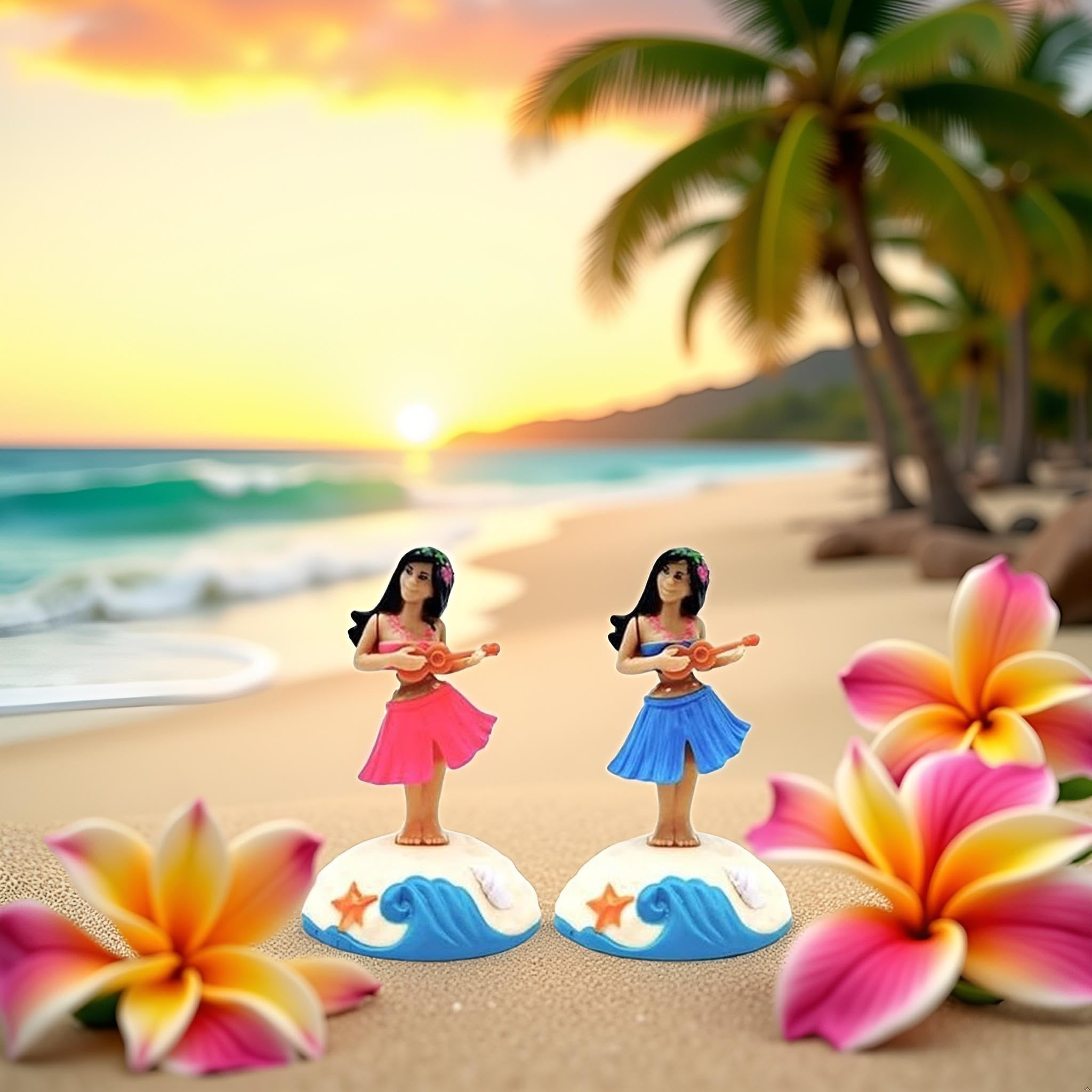 小物 hulagirl Amazon.com: Blue Ornament Car Decor Shaking Head Doll Dancing Hula