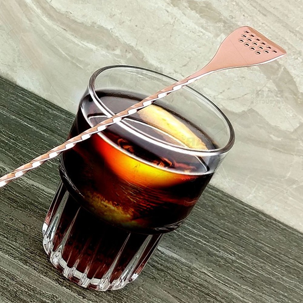 BarConic® Bar Spoon Strainer - Copper Plated - 40cm