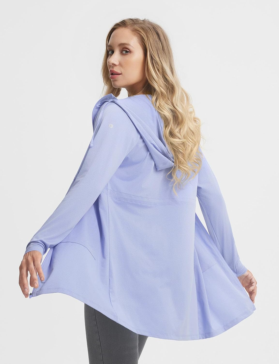 baleaf Women's UPF 50+ Long Jacket UV Sun Protection Hoodie Rash Guard Cooling Lightweight Cover Up SPF Swim Beach Athletic - Image 2