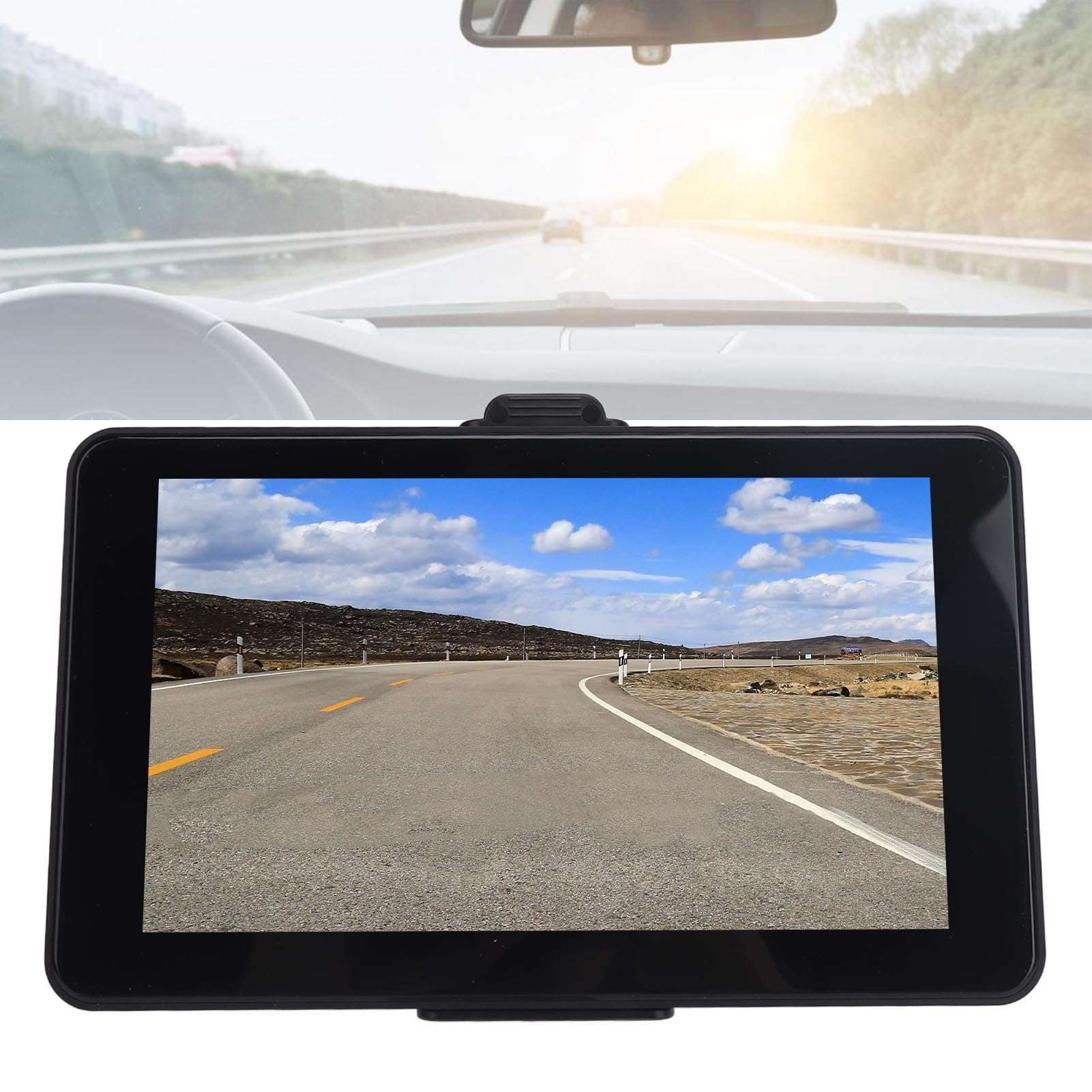 Qqmora Navigazione GPS Touchscreen, con Guida Vocale, di Navigazione GPS Portatile 256 MB e 8 GB per Auto, Autobus, Camion, Ricerca Codice Postale MP4, ASF, WMV, AVI