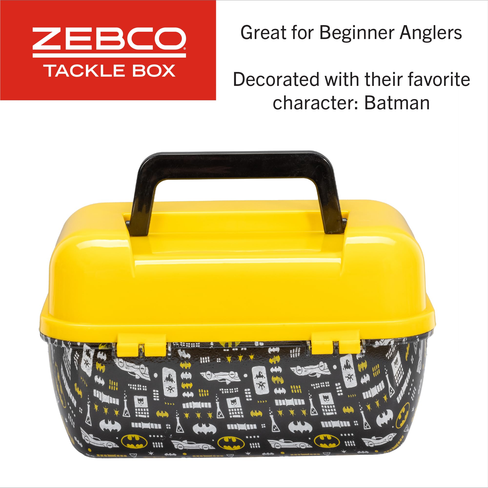 Amazon.com : Zebco Youth Batman Tackle Box, Single Lift-Out Tray