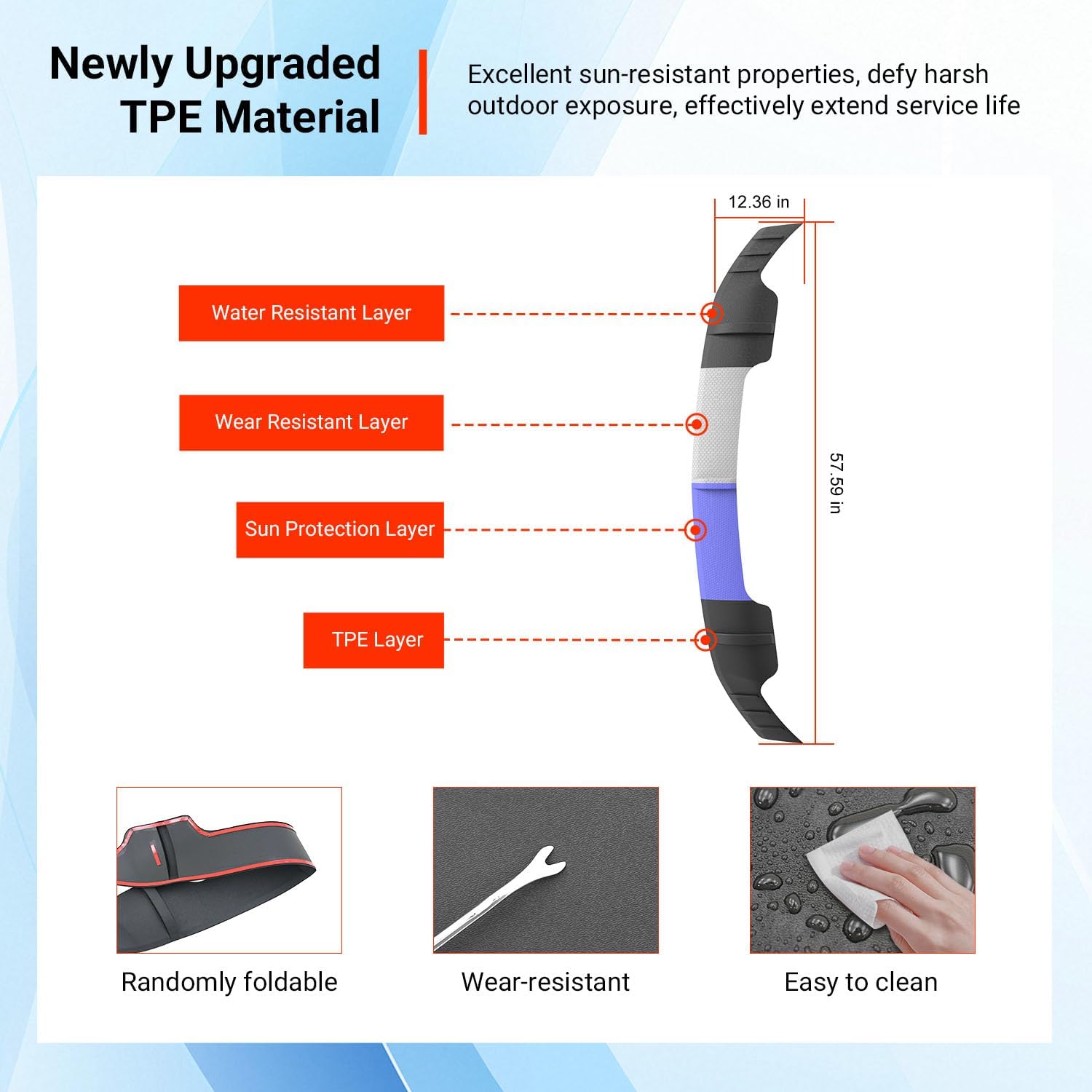 powoq Hood Protector Compatible with 2015-2022 Chevy Colorado Deflector Upgraded TPE Shield Hood Deflector Replacement for 2015-2022 Chevy Colorado Accessories